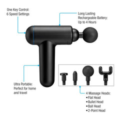 Mini Portable Massage Gun Touch Electric Massager,Vibrating, Full Body,Relaxing