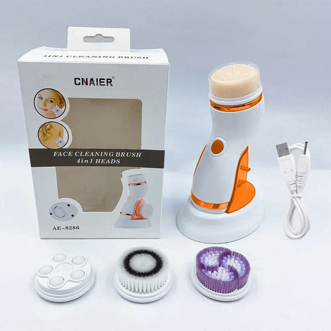 4in1 Face Cleaner Waterproof Electric Facial Brush Skin Care Cleansing Massager