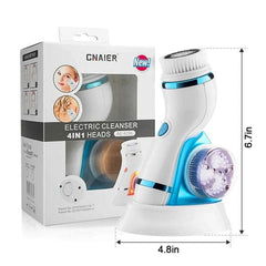 4 in 1 Face Cleaner Waterproof Electric Facial Brush Skin Care Cleansing Massager