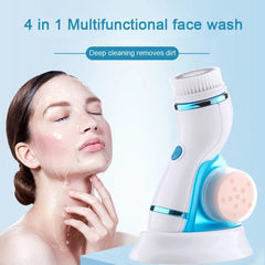 4 in 1 Face Cleaner Waterproof Electric Facial Brush Skin Care Cleansing Massager