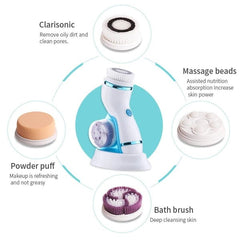 4 in 1 Face Cleaner Waterproof Electric Facial Brush Skin Care Cleansing Massager