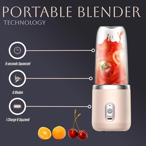 Portable Electric Juicer Cup Fruit Blender Maker Bottle Mixer USB Rechargeable